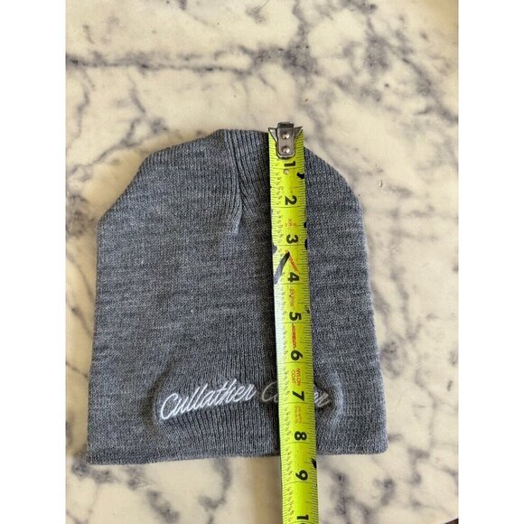 Cullather Center Cap America Heather Grey Knit with Cuff Beanie Winter Hat - Picture 4 of 5